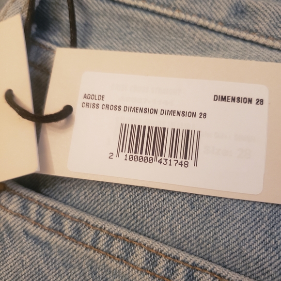 Agolde Criss Cross Straight in Diminsion - Picture 8 of 13